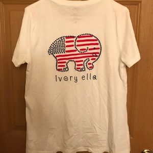 NWOT Red, White, & Blue Ivory Ella Tee